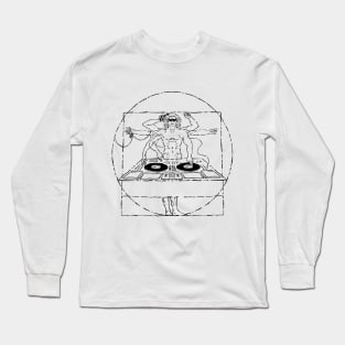 Dj Vitruvio Old School Disc Jockey Music Lover Long Sleeve T-Shirt